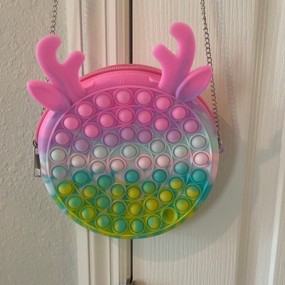 FIDGET PURSE!! Christmas reindeer popit Sensory bag
